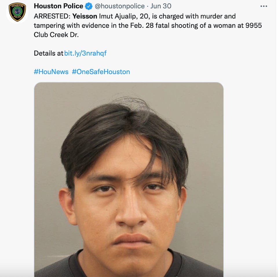 Capturan a Yeisson Imut Ajualip en Houston