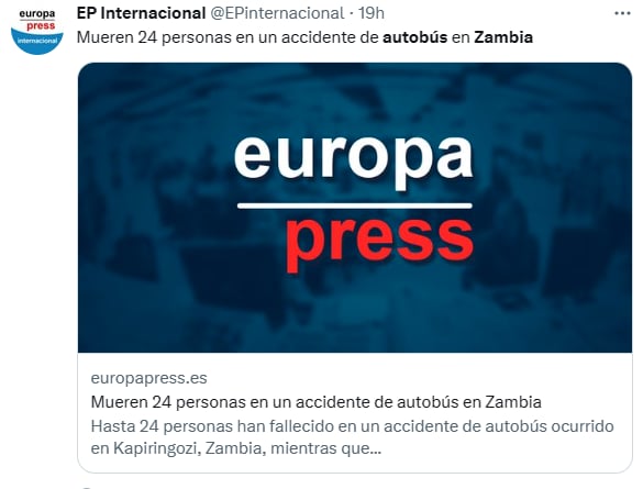 Accidente autobús Zambia