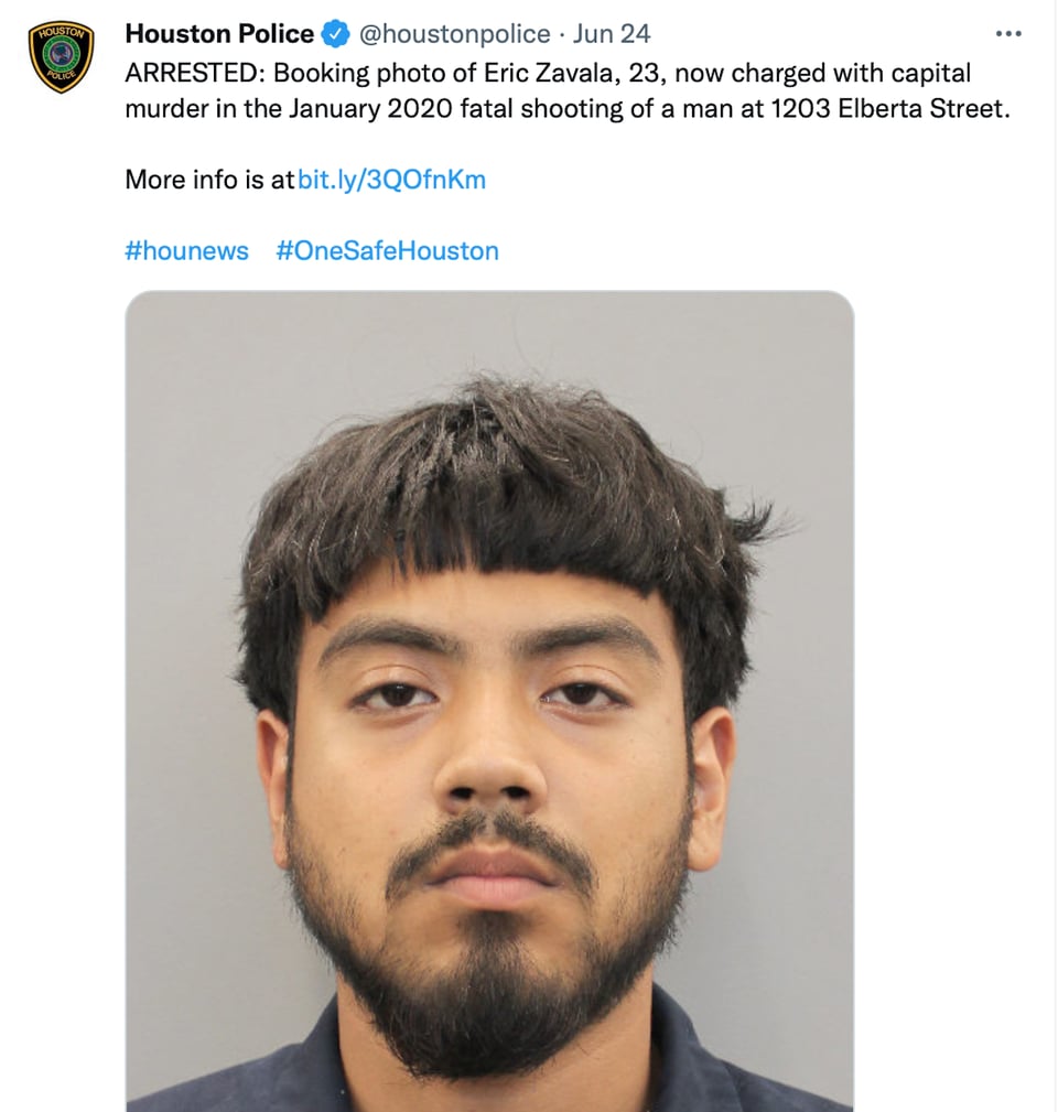 La cadena de delitos de Eric Zavala en Houston