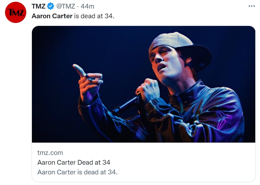 Muere rapero Aaron Carter