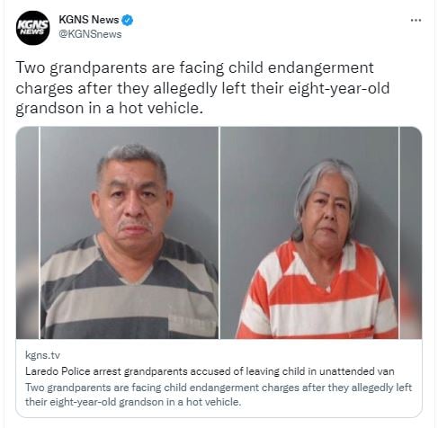 Abuelos dejaron a su nieto dormido dentro del vehículo