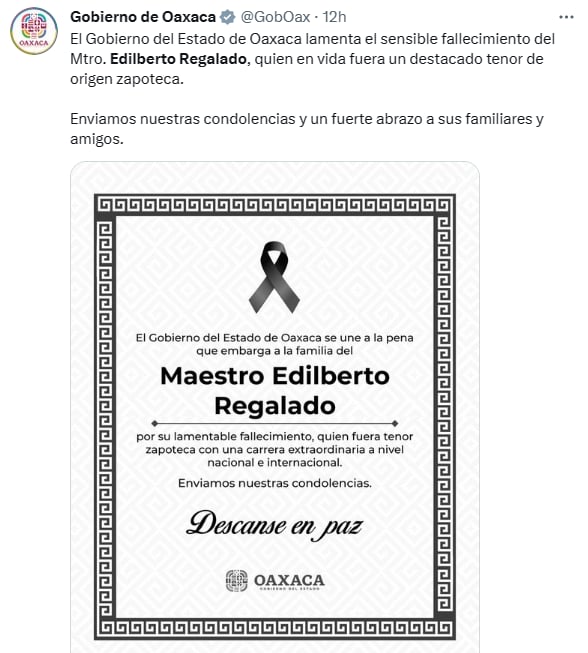 Muere tenor mexicano infarto