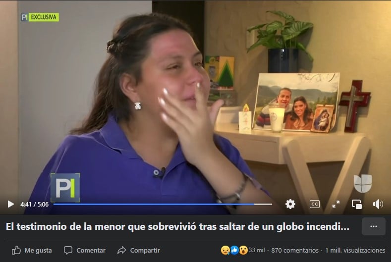Momentos de terror vivió la menor de 13 años tras el accidente del globo aerostático en Teotihuacán