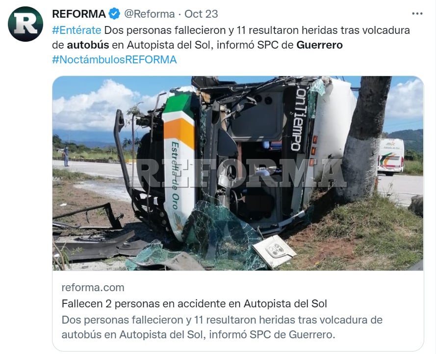 Percance vial México