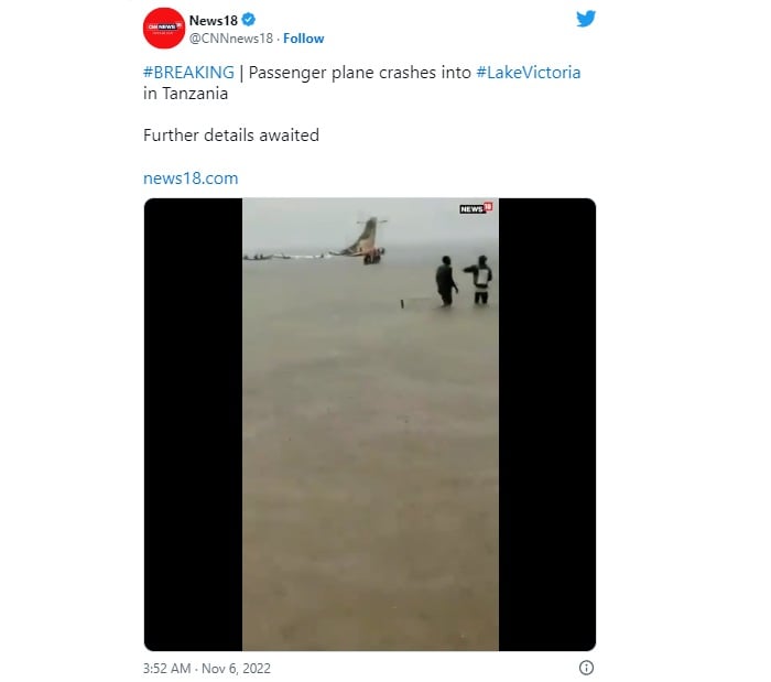 Passenger plane crashes Tanzania rescue