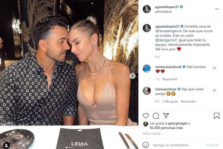 Adamari Águeda López romantic dinner Luis Fonsi