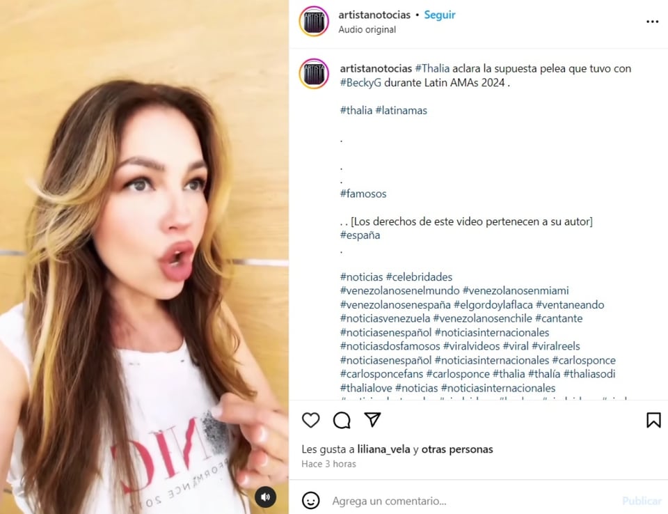 Alejandra Espinoza Thalía, reacción, aclaración, video, MundoNOW