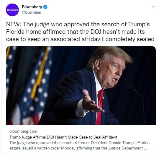 Trump pidió la publicación completa de la declaración jurada