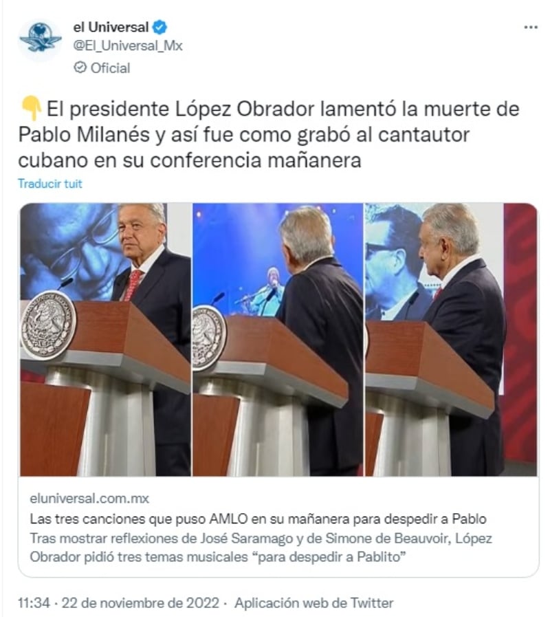 AMLO y su esposa se visten de luto