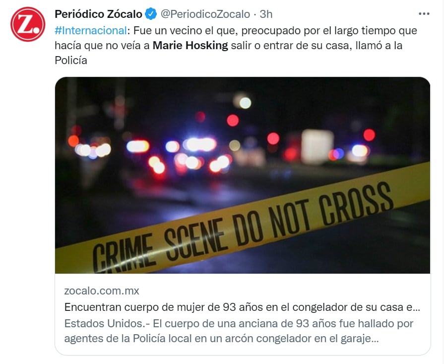 Hallan a anciana muerta en congelador en Florida