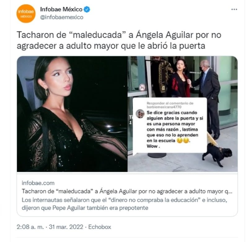 Ángela Aguilar rude adult: Could it be that she doesn't know good manners?