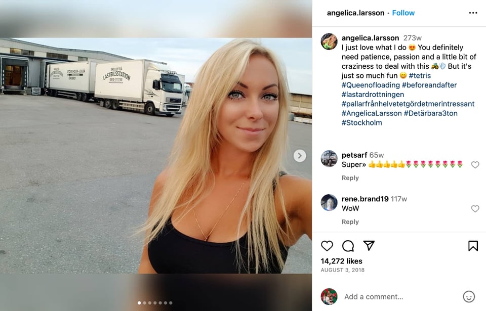 Instagram, rubia, mujer conductora de camiones, Motor, MundoNOW