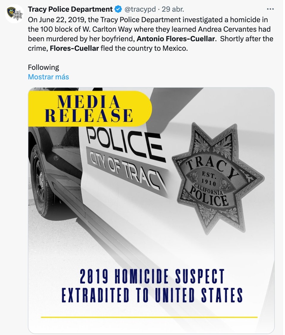 Departamento de Policía de Tracy, Tracy, California, crimen, MundoNOW