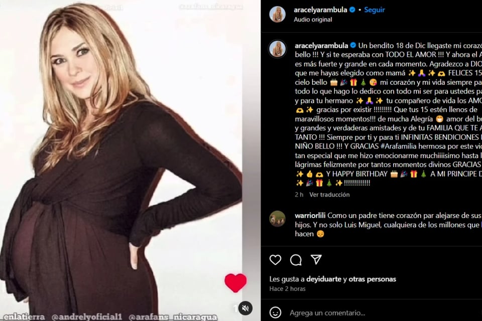 Instagram, amor maternal, quince años, La Doña, celebridad, intimidad