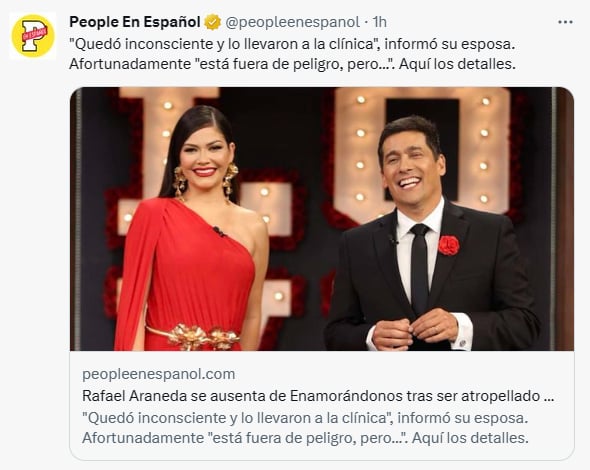 Rafael Araneda Enamorándonos accidente