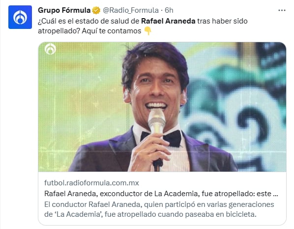 Presentador hospitalizado