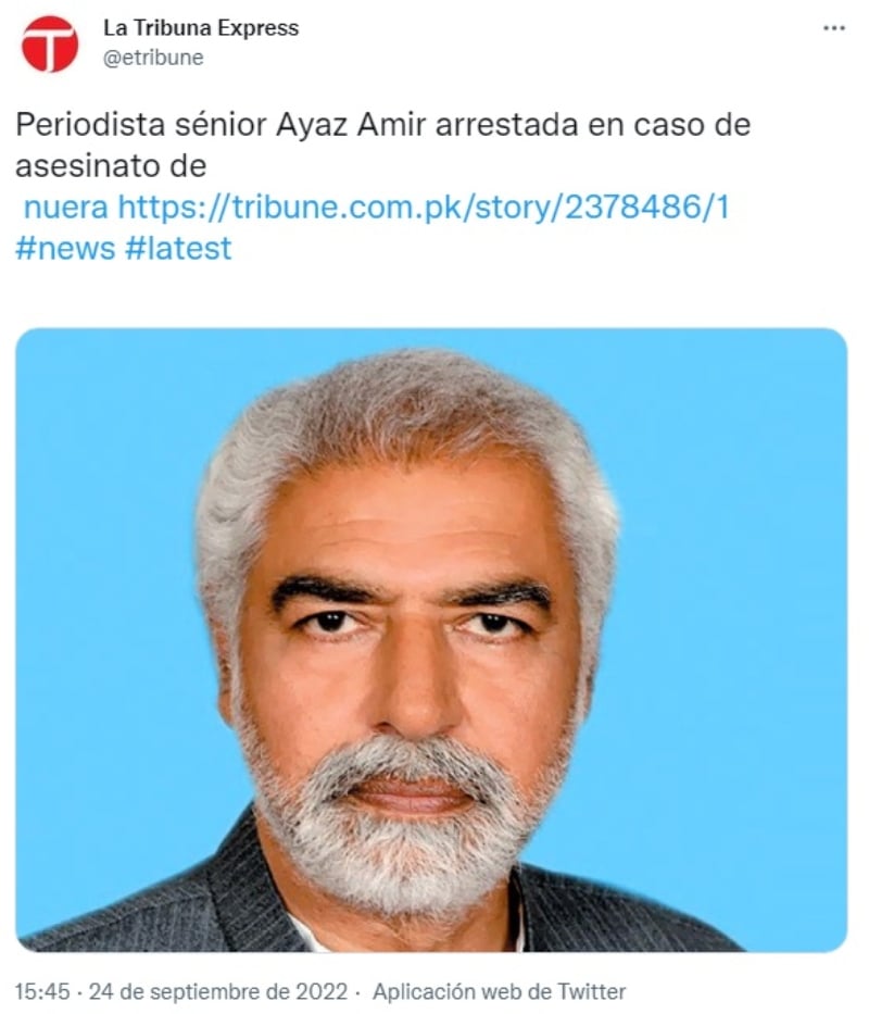 Arrestan al veterano periodista Ayaz Amir