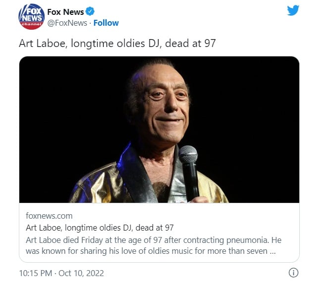 Muere el DJ de radio Art Laboe