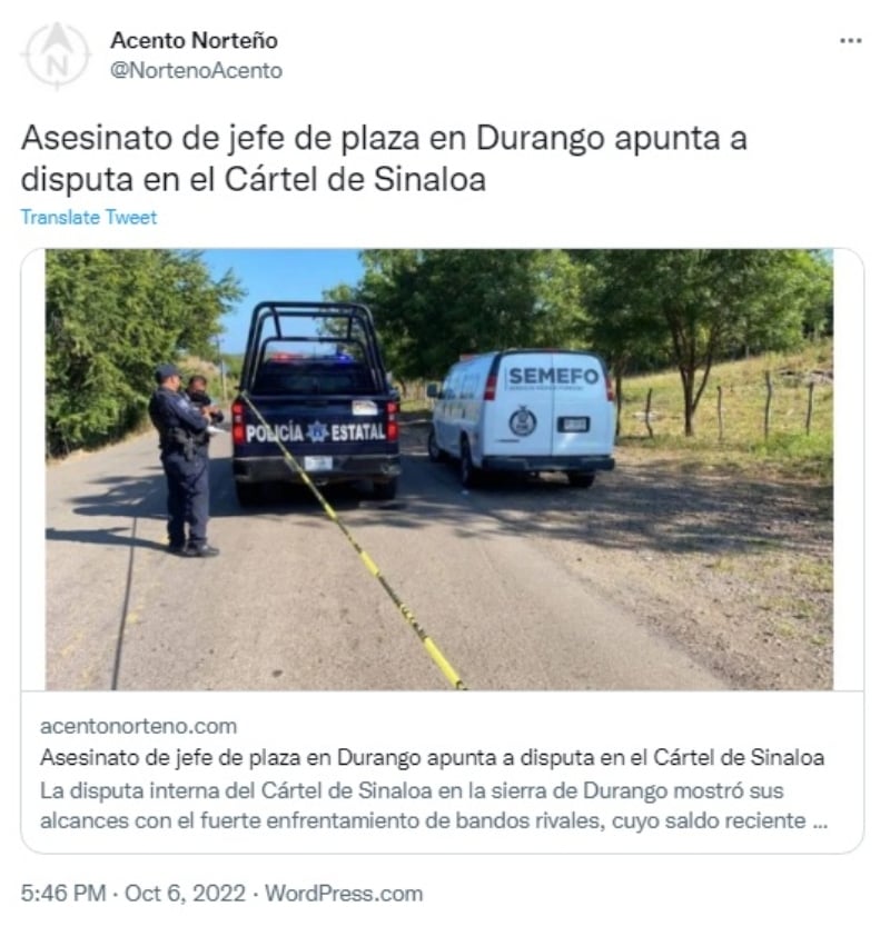 Identifican a una de las víctimas