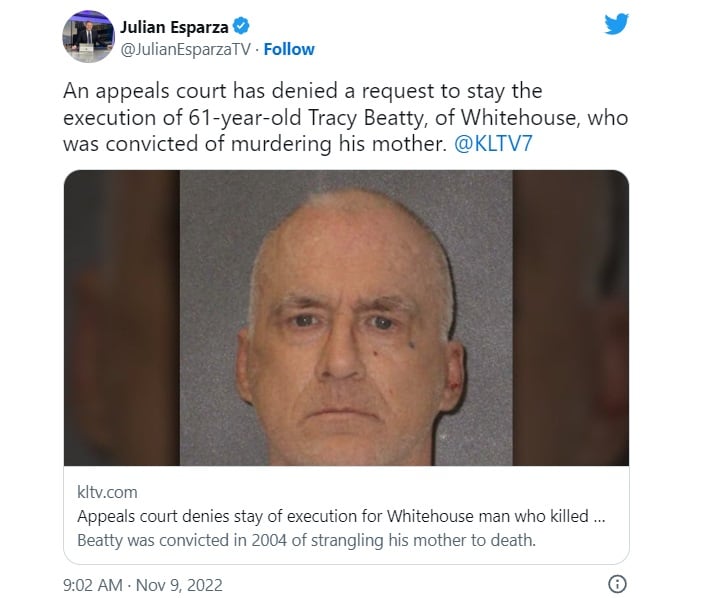 Texas ejecutará a hombre con enfermedad mental