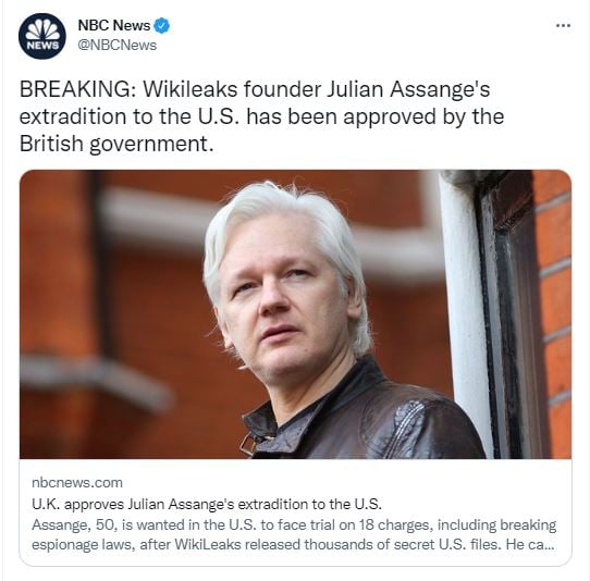 Fundador de WikiLeaks tiene 14 días para apelar la decisión