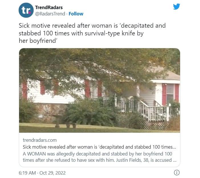 Mujer es decapitada y apuñalada 100 veces por el novio