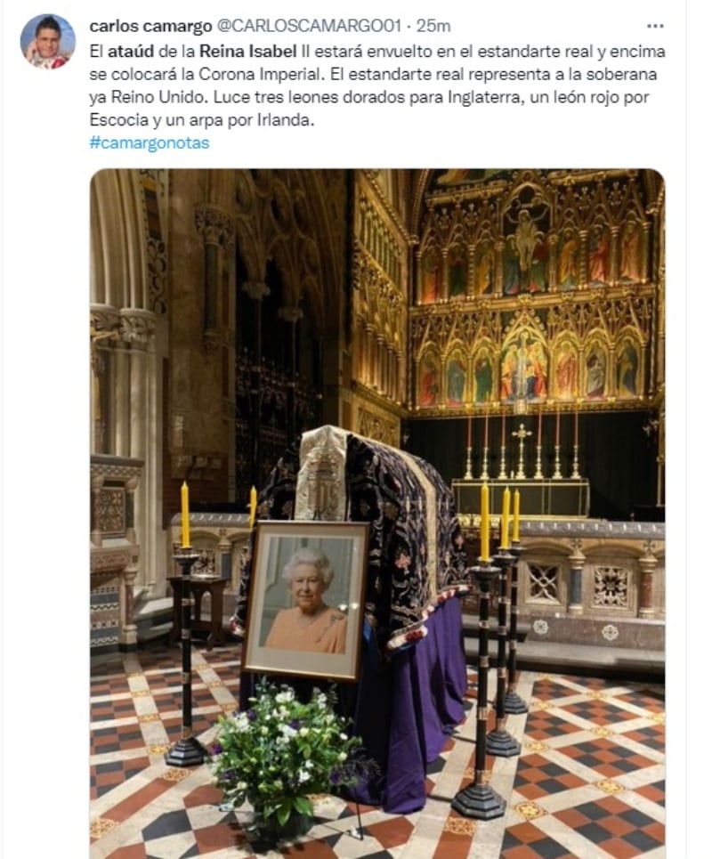 How is the coffin of Queen Elizabeth II?