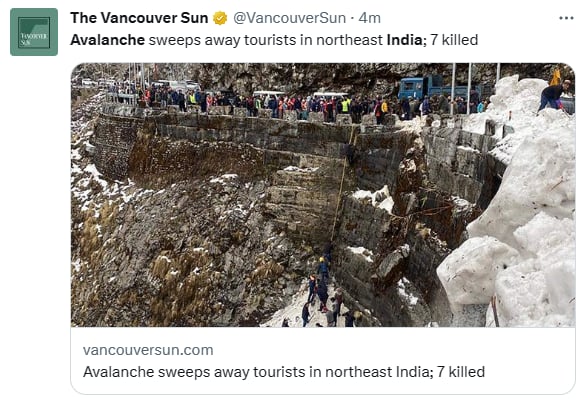 Himalayan avalanche dead
