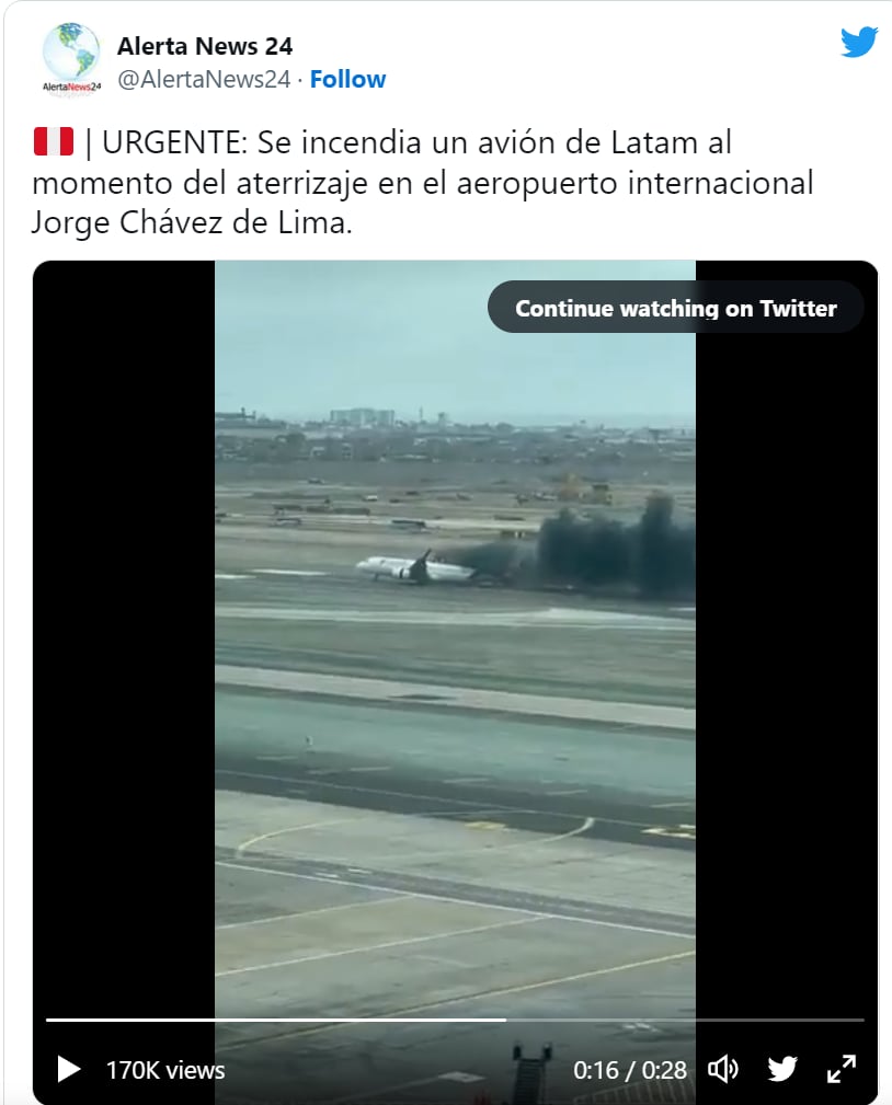 Avión choca pista aterrizaje