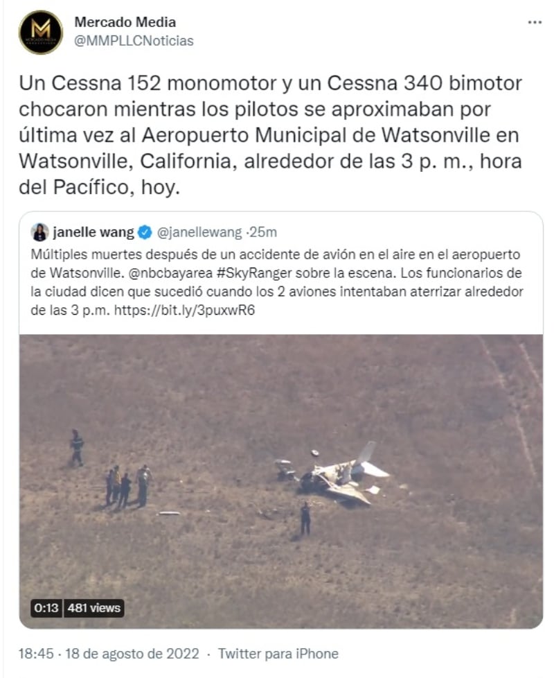 Intentaban aterrizar en la pista