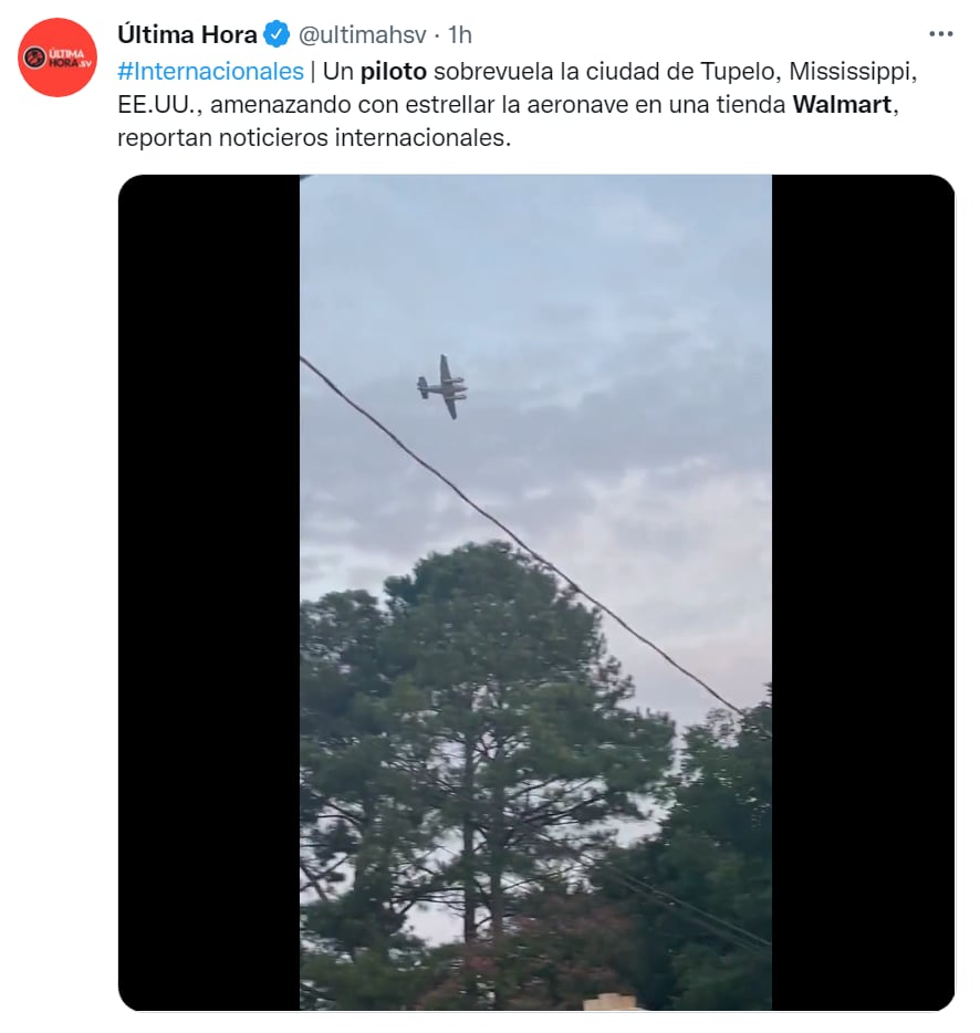 Piloto estrellar avión Walmart