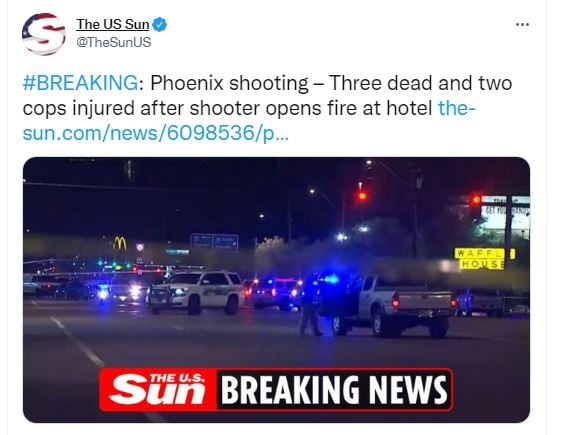 Confirman tres muertos por tiroteo en Phoenix