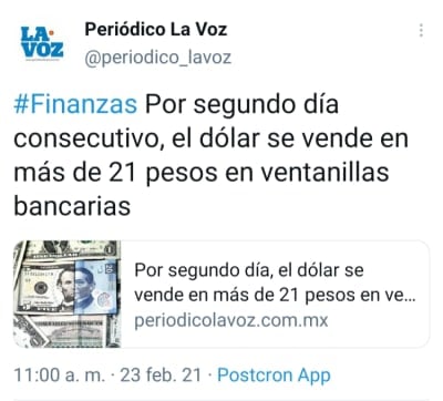 Mexican peso February 23, this is how the dollar sells today