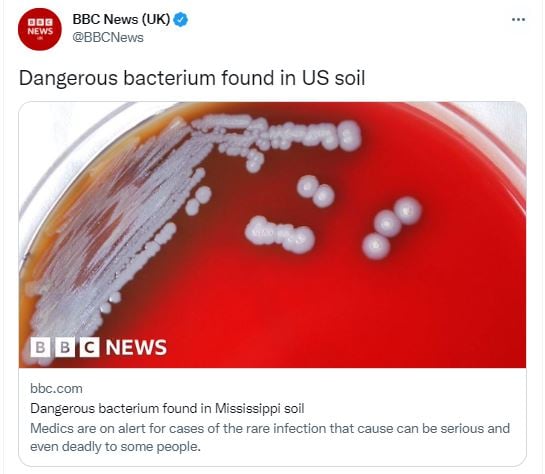 Hallan bacteria potencialmente mortal en suelo y agua de EEUU