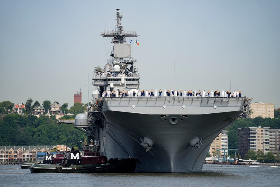 EEUU envía el buque de asalto USS Wasp al mar Mediterráneo