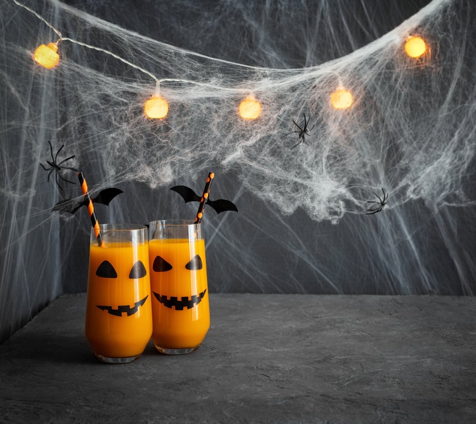 bebidas Halloween, vasos de calabaza, bebidas de calabaza, telarañas, MundoNOW