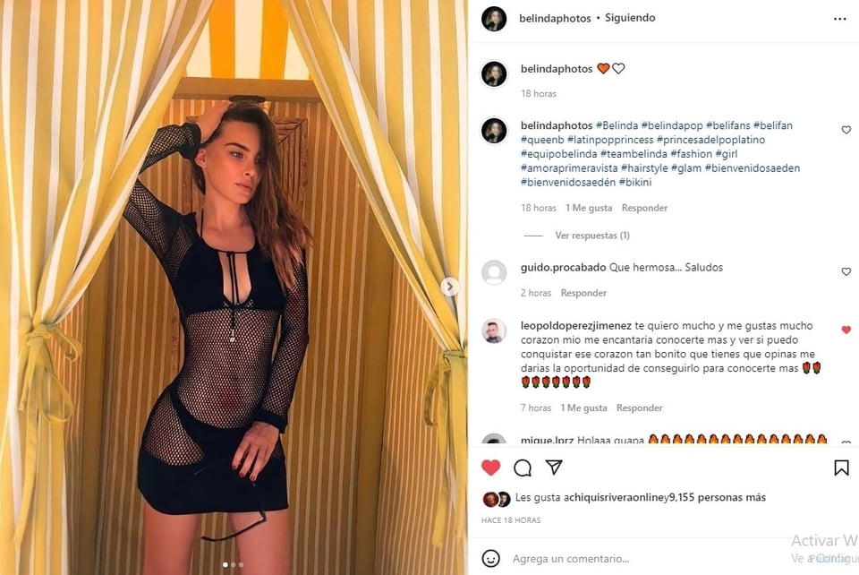 The singer shows what's under her clothes