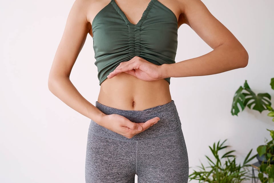 digestión, nutrición, dieta, mujer, estómago