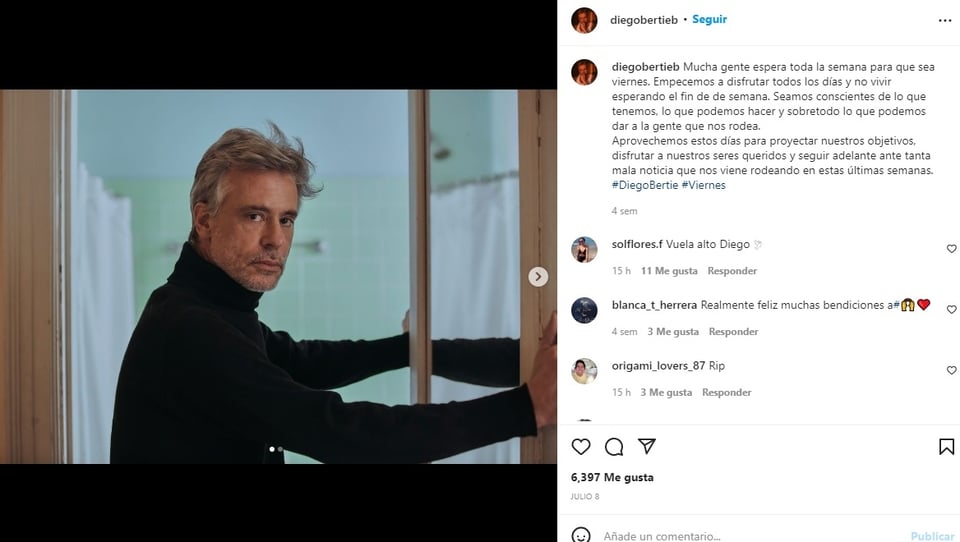 El día que Diego Bertie sale del closet