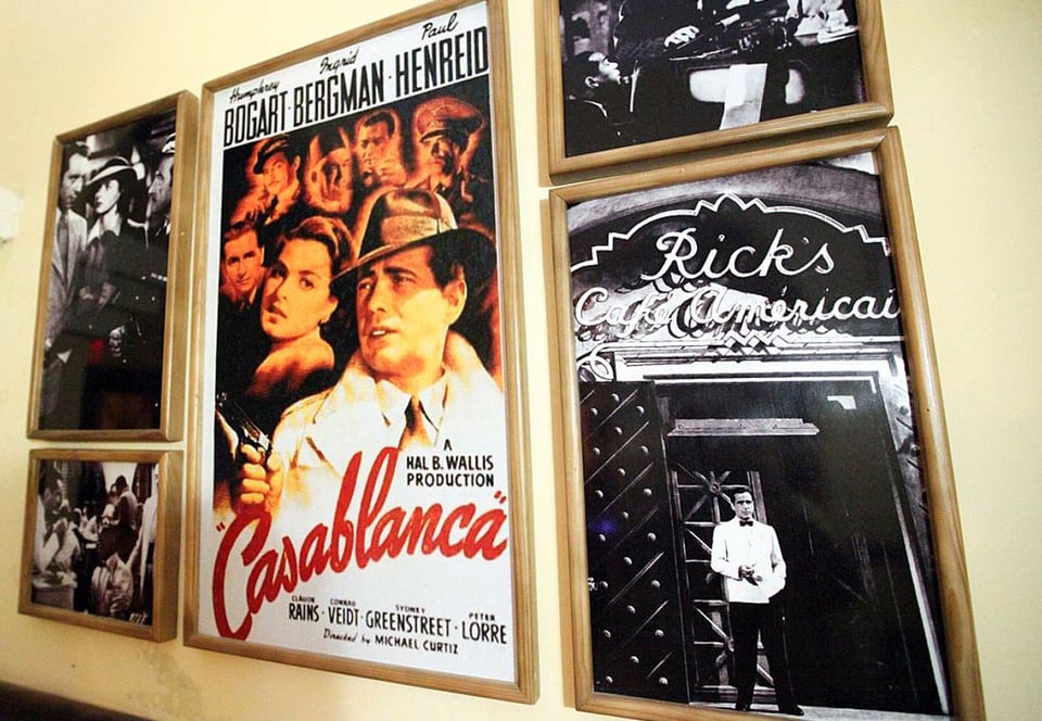 Casablanca, cartel, Hollywood, clásico, cine