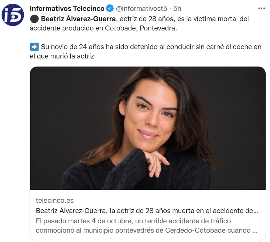 Tragedia televisión