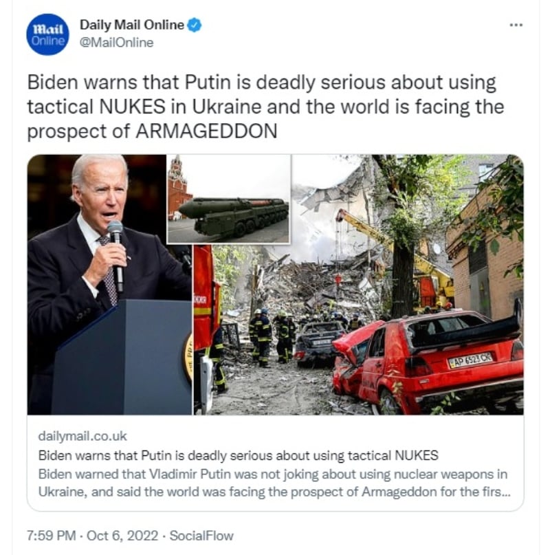 Joe Biden guerra nuclear: ¿Se aproxima un Armagedón?