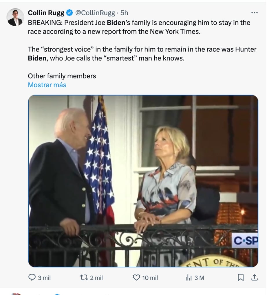 Biden family support, Joe Biden, 2024 elections, president, MundoNOW