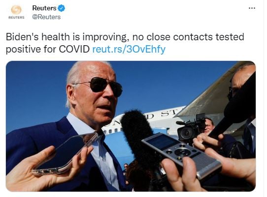 Biden sigue con coronavirus, pero mejora