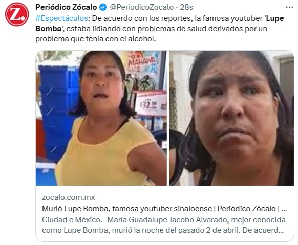 Youtuber Lupe Bomba dies