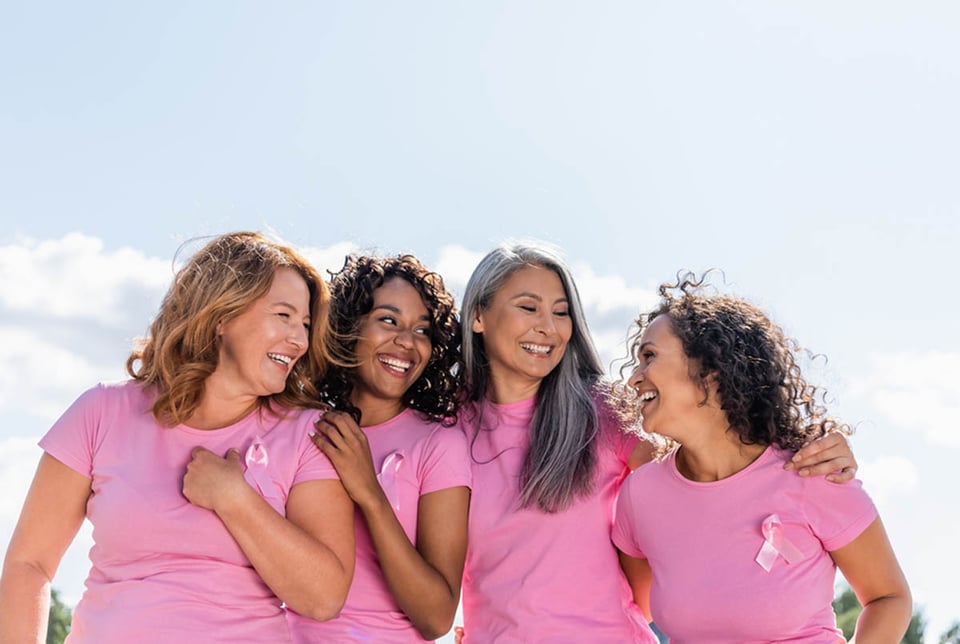 breast cancer awareness month, group of women