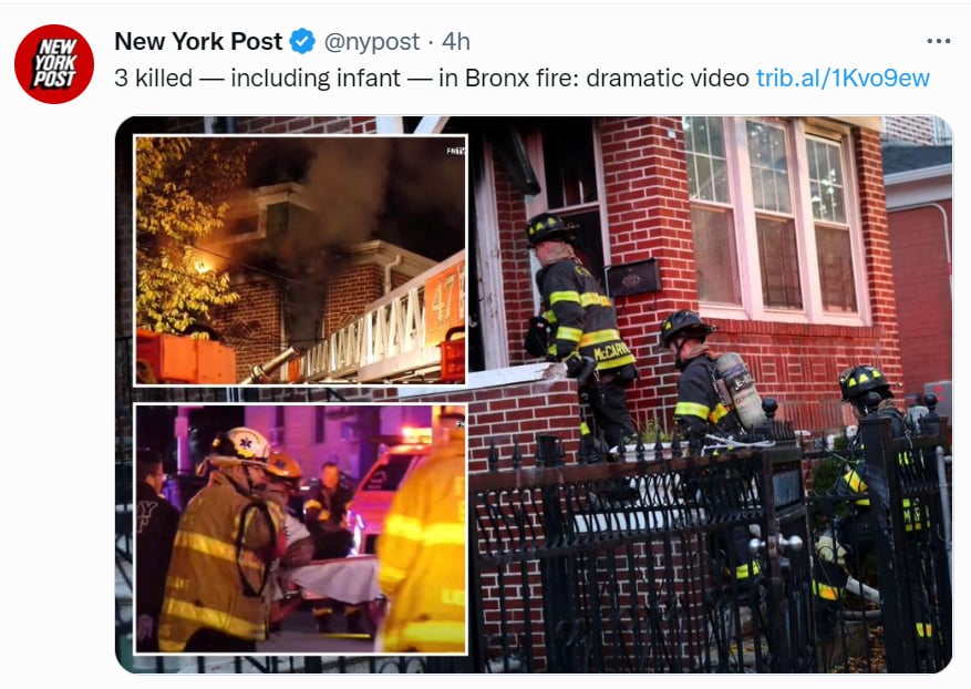 Incendio muertos Bronx