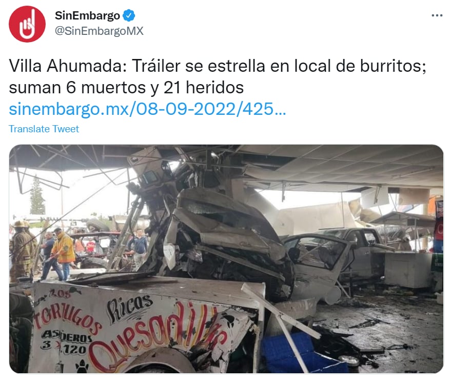 Tráiler burritos Villa Ahumada