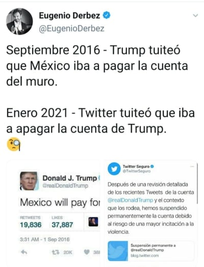 After mocking Paty Navidad, Eugenio Derbez now mocks Trump