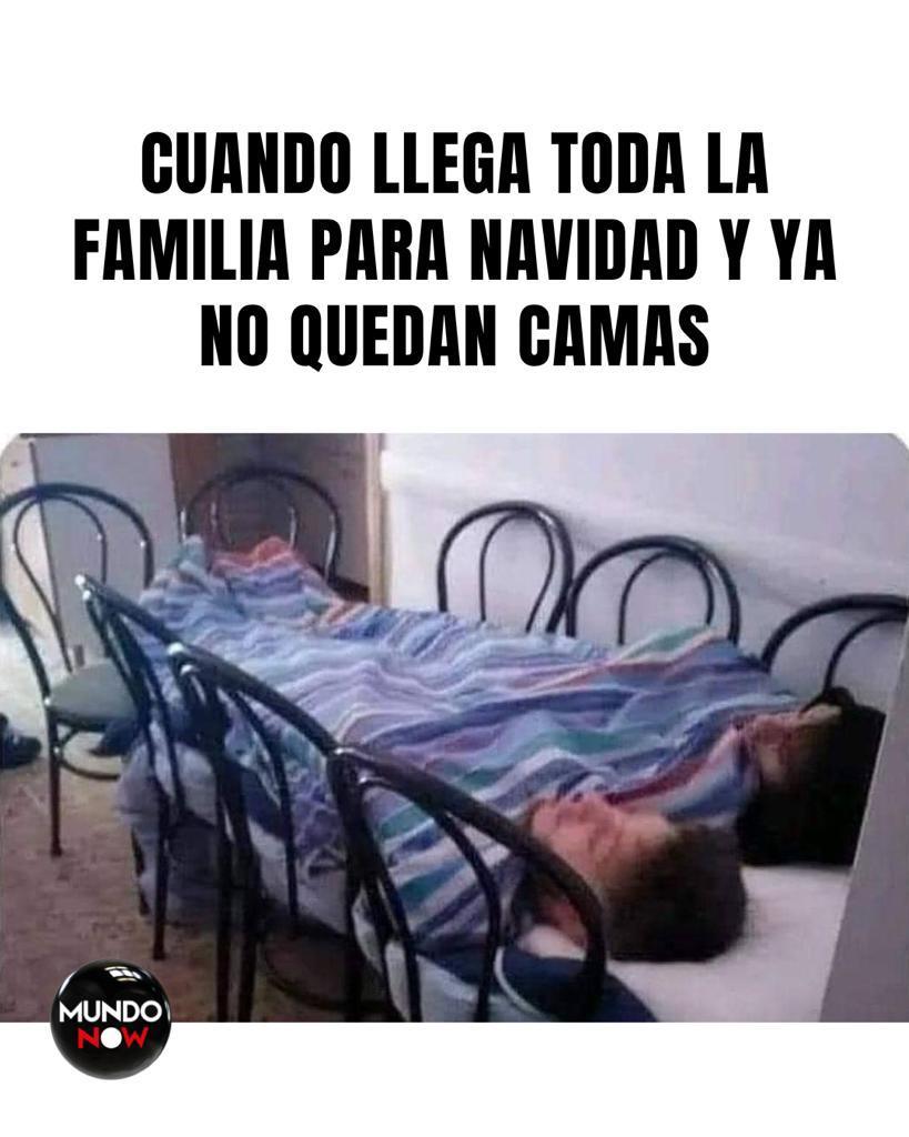 Navidad, familia, camas, sillas, mesa